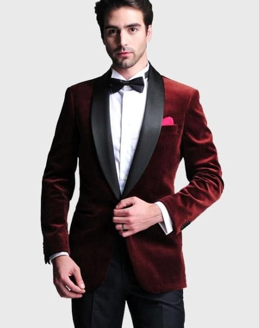 High Quality One Button White Paisley Tuxedo (Jacket+Pants+Tie)