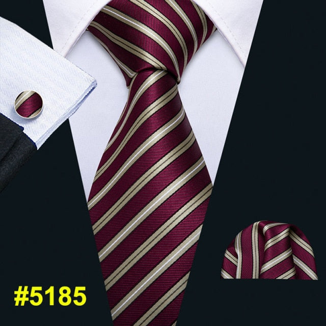 New Red Striped Fashion Designer Ties