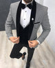 White Jacquard Jacket Men Suit Slim Fit Custom Made Blazer