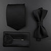 New Silk Men Tie Set Polyester Jacquard Woven Necktie Bowtie Suit Vintage