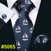 Dinosaur Pattern Navy Gold Necktie 8.5cm Silk Ties