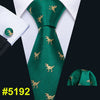 Dinosaur Pattern Navy Gold Necktie 8.5cm Silk Ties