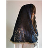 D shape Lace Navy Gold Applique Head Covering for Church