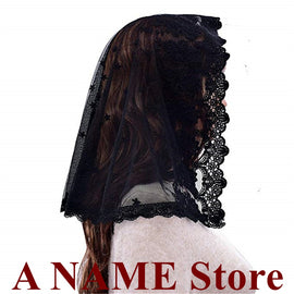Vintage Women Short Black Veil for Church