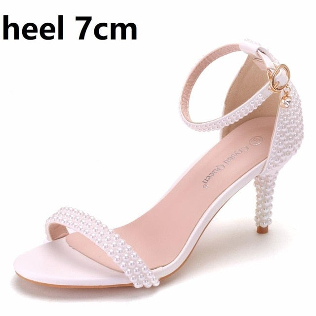Crystal Fashion Ankle Strap Open Toe High Heels Pumps Sandals