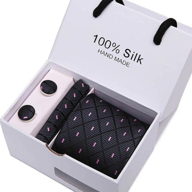 New Plaid  men ties set  Necktie Paisley Silk Jacquard Woven Neck Tie Suit