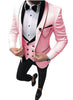 Fashion Slim Fit 3-Pieces White Blazers Burgundy Pant