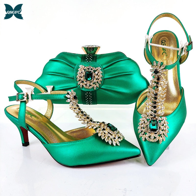 2021 Lastest Noble and Elegangt Fashionable Special Style Shoes and Bag Set