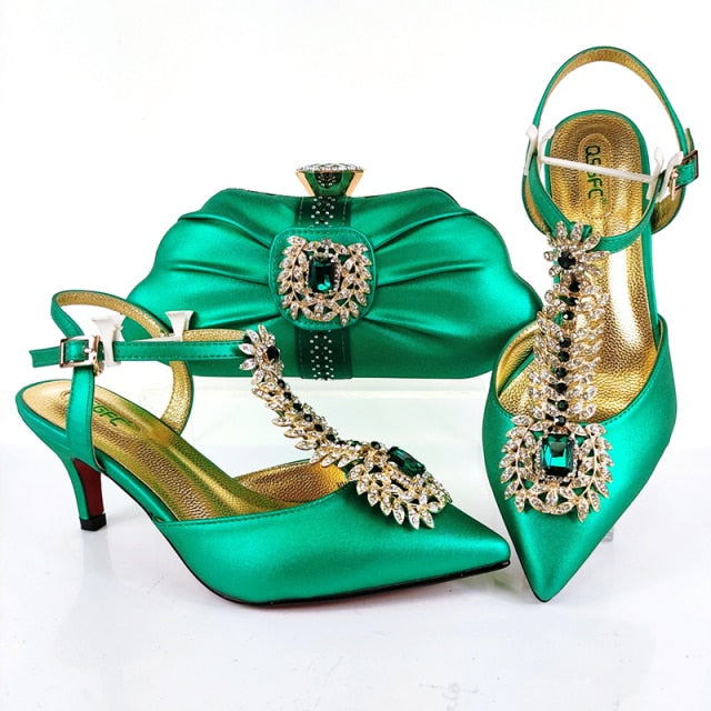 2021 Lastest Noble and Elegangt Fashionable Special Style Shoes and Bag Set