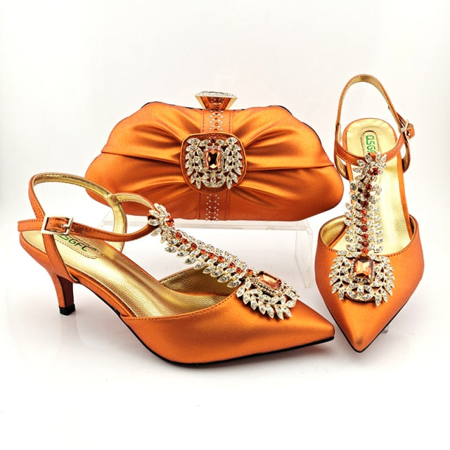 2021 Lastest Noble and Elegangt Fashionable Special Style Shoes and Bag Set