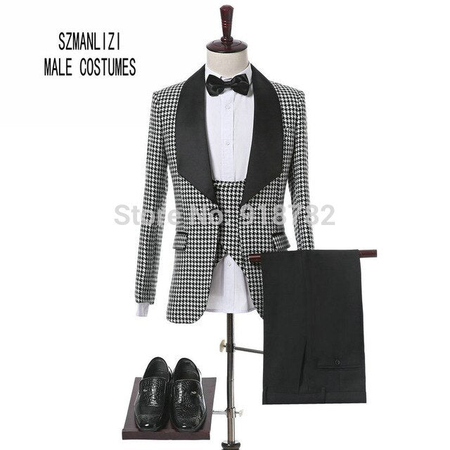 2021 New Italian Tailcoat Design 3 Pieces Slim Fit Suits