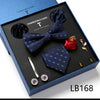 Men's Tie Set Luxury Gift Box Silk Tie Necktie Set for Men 8pcs Inside Packing