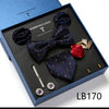 Men's Tie Set Luxury Gift Box Silk Tie Necktie Set for Men 8pcs Inside Packing