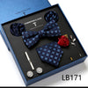 Men's Tie Set Luxury Gift Box Silk Tie Necktie Set for Men 8pcs Inside Packing