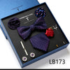 Men's Tie Set Luxury Gift Box Silk Tie Necktie Set for Men 8pcs Inside Packing