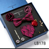 Men's Tie Set Luxury Gift Box Silk Tie Necktie Set for Men 8pcs Inside Packing