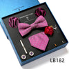 Men's Tie Set Luxury Gift Box Silk Tie Necktie Set for Men 8pcs Inside Packing