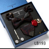 Men's Tie Set Luxury Gift Box Silk Tie Necktie Set for Men 8pcs Inside Packing