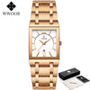 Relogio Gold Luxury Golden Quartz Stainless Steel Waterproof Wrist Watch
