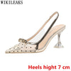 2021 Clear Heels High Heels Sexy Fashion Designer Shoes