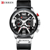 Casual Leather Wrist Fashion Chronograph Wristwatch