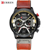 Casual Leather Wrist Fashion Chronograph Wristwatch