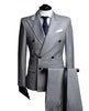 2021 Double Breasted Suit With Pants Tuxedo (Jacket+Pants+Bow)