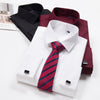 Bamboo Fiber White Long Sleeve Casual Cufflink Shirt