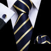 Dinosaur Pattern Navy Gold Necktie 8.5cm Silk Ties