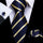 Dinosaur Pattern Navy Gold Necktie 8.5cm Silk Ties