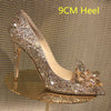 Newest  Cinderella Rhinestone High Heels Pumps Pointed toe Shoes