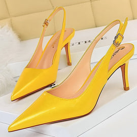 2021 New Fashion Low 7cm High Heels Sandals