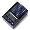 Gift Box Custom Personalized Ties Hankie Cufflinks Sets