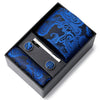 Gift Box Custom Personalized Ties Hankie Cufflinks Sets