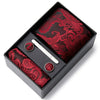 Gift Box Custom Personalized Ties Hankie Cufflinks Sets