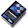 Gift Box Custom Personalized Ties Hankie Cufflinks Sets