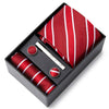 Gift Box Custom Personalized Ties Hankie Cufflinks Sets