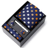 Gift Box Custom Personalized Ties Hankie Cufflinks Sets