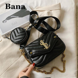 2pcs Sets Chain Crossbody Bags
