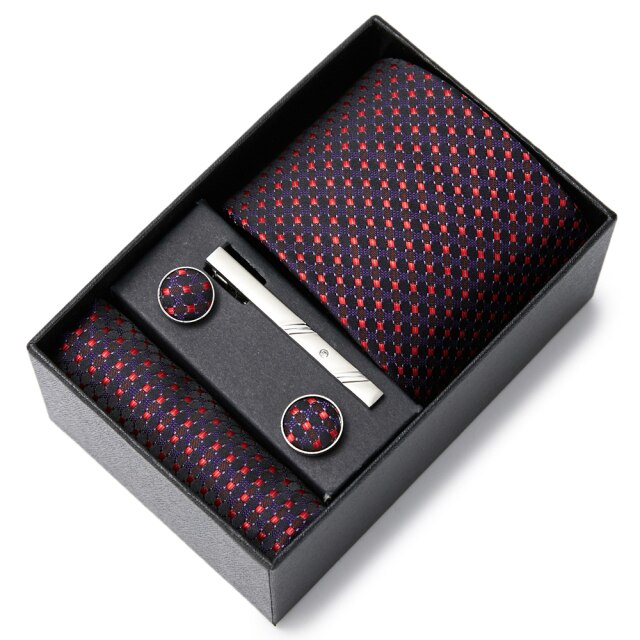 High Grade Silk Tie Gift Set Necktie Box Suit Accessories