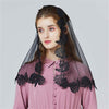 D shape Veils Head Covering Floral Tulle Lace