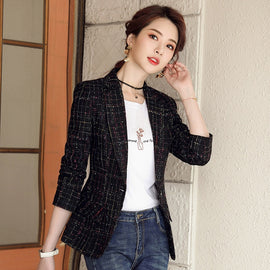 Vintage Blazer 2021 Elegant Coat Ladies Chic Tops